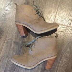 Suede Heel Booties size 6